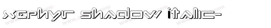 Xephyr Shadow Italic字体转换